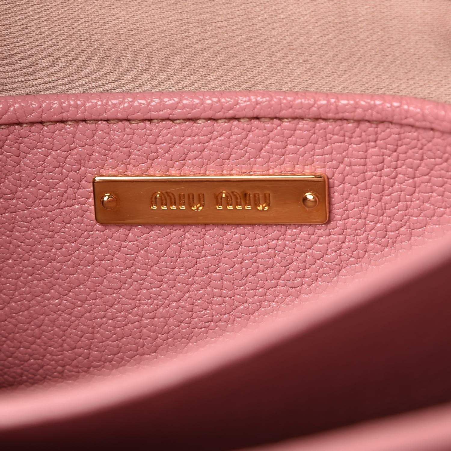 Miu Miu Goatskin Madras Shopping Tote Rosa Gemma 7 of 18