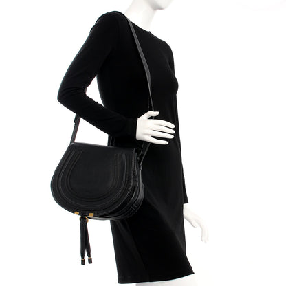 Chloe Calfskin Medium Marcie Round Crossbody Bag Black 2 of 8