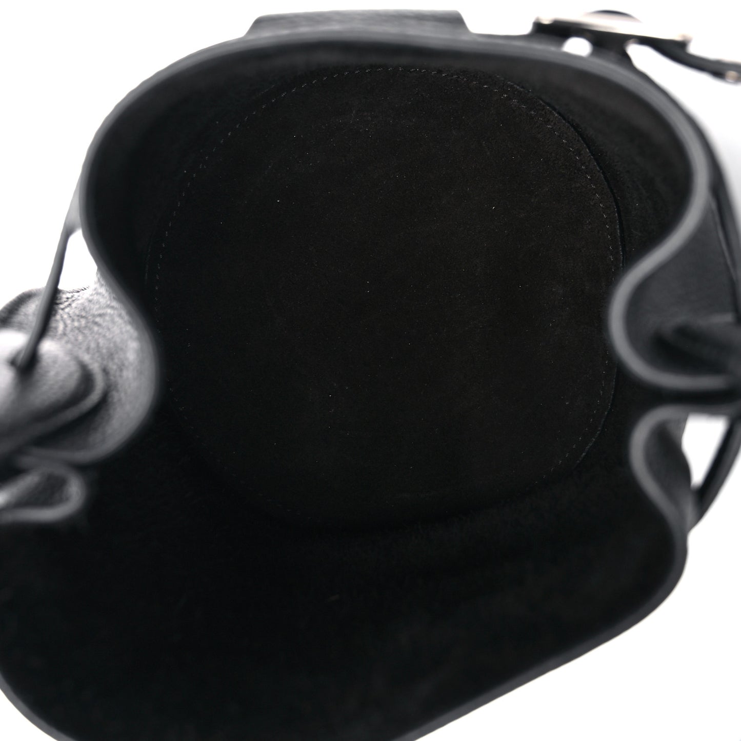 Supple Grained Calfskin Nano Big Bag Bucket Black