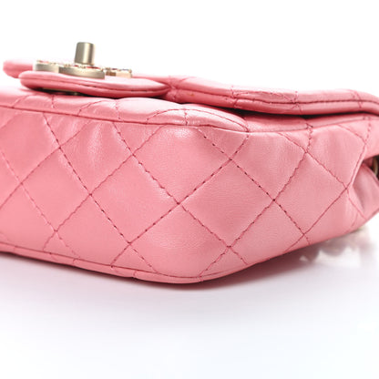 Chanel Iridescent Lambskin Quilted Precious Jewel Mini Square Flap Pink 10 of 11