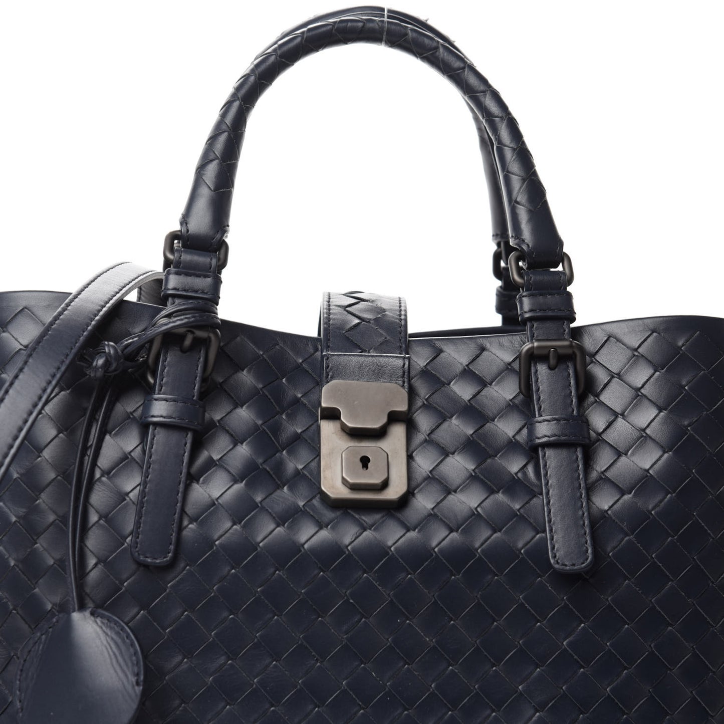 Light Calf Intrecciato Small Roma Tote Light Tourmaline