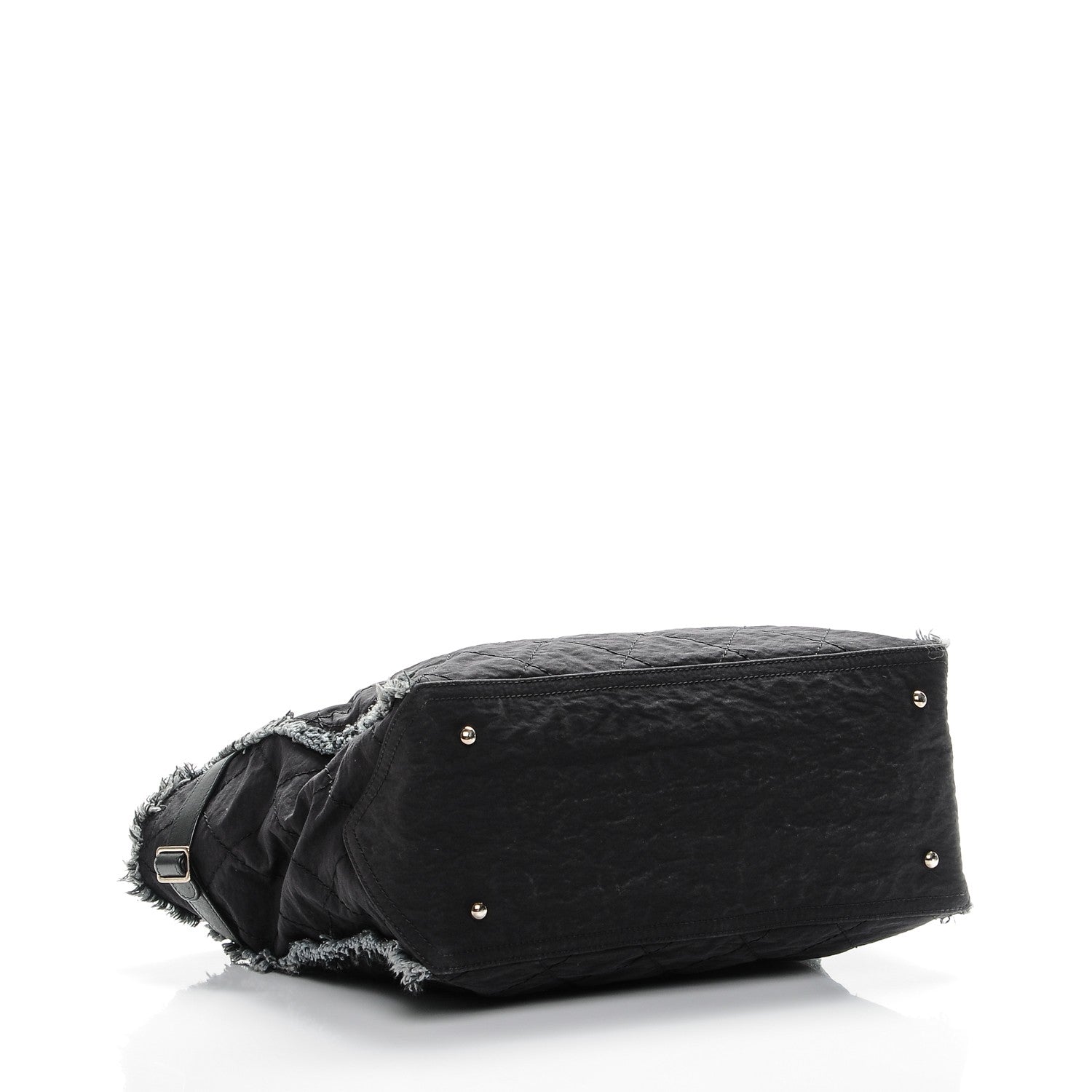 Chanel Canvas Stitched Tweed Large Tote Black 4 of 7