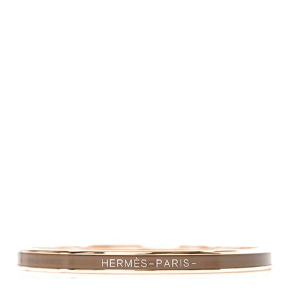 Hermes Enamel Printed Extra Narrow Uni Bracelet 70 Marron Glace 1 of 5