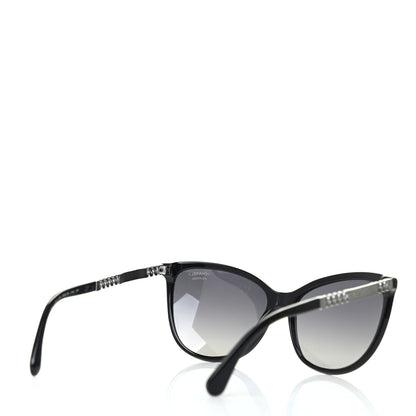 Chanel Cat Eye Chain Polarized Sunglasses 5352-Q Black 4 of 7