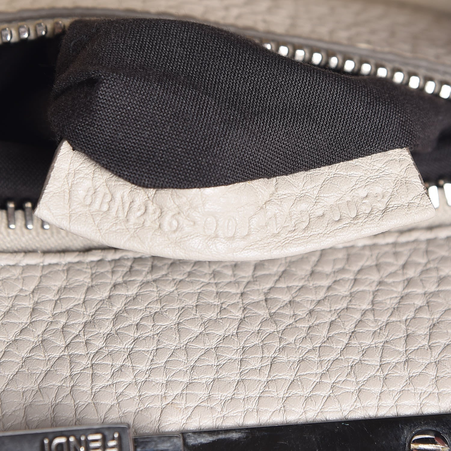 Fendi Cuoio Romano Selleria Bi-Color Medium Peekaboo Iconic Satchel Asfalto Latte 11 of 11