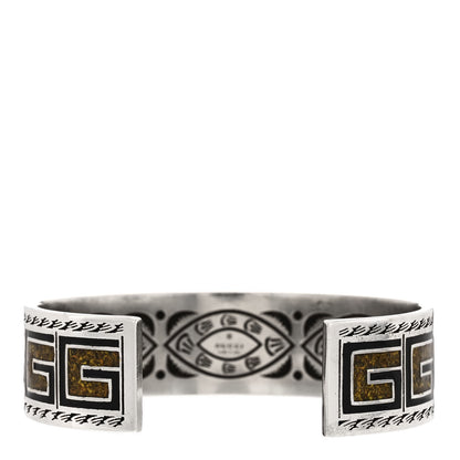 Gucci Sterling Silver Enamel G Cuff Bracelet 2 of 5
