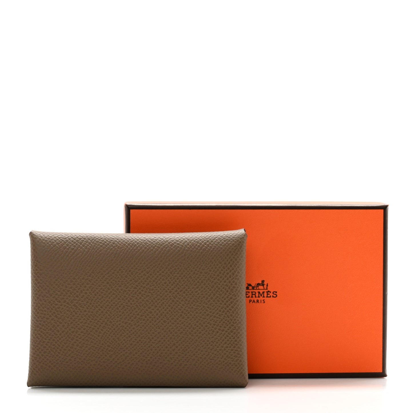 Epsom Calvi Duo Card Case Etoupe