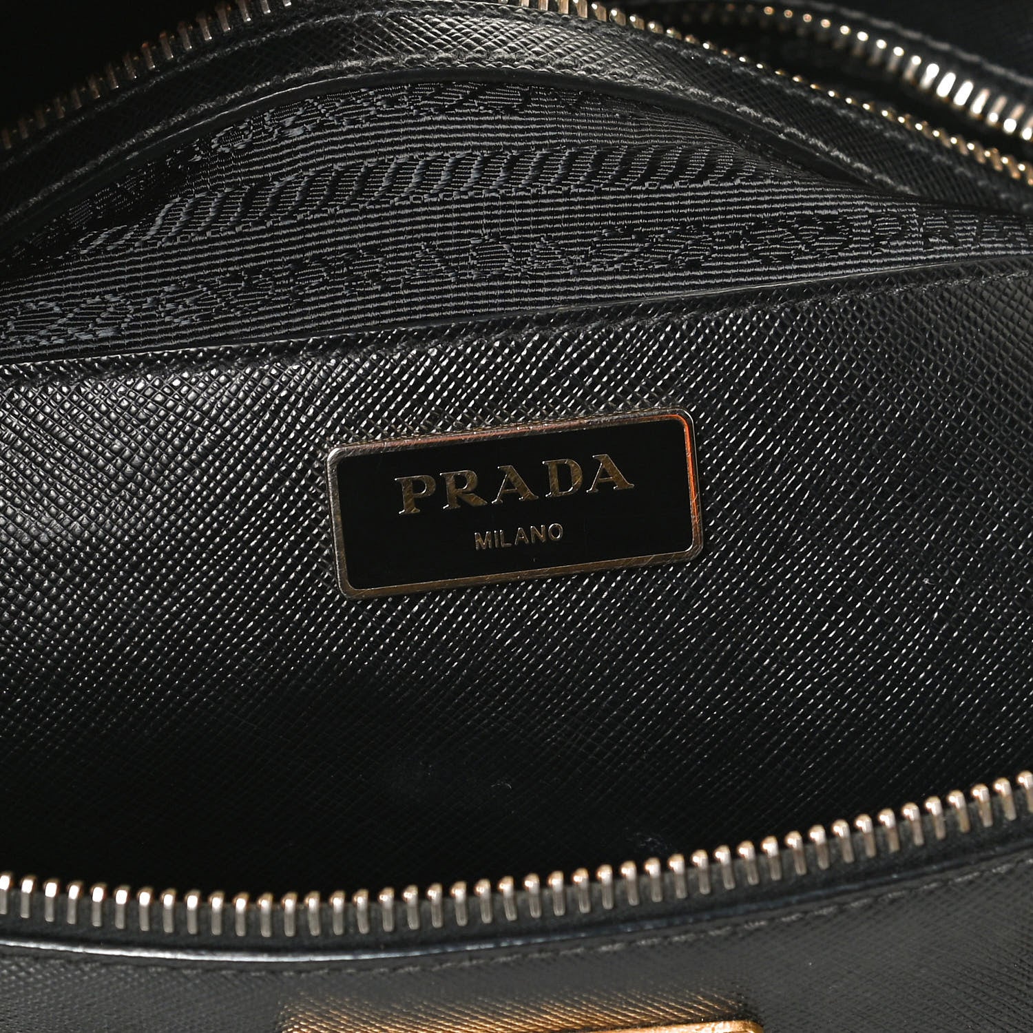 Prada Saffiano Small Galleria Double Zip Tote Black 6 of 10