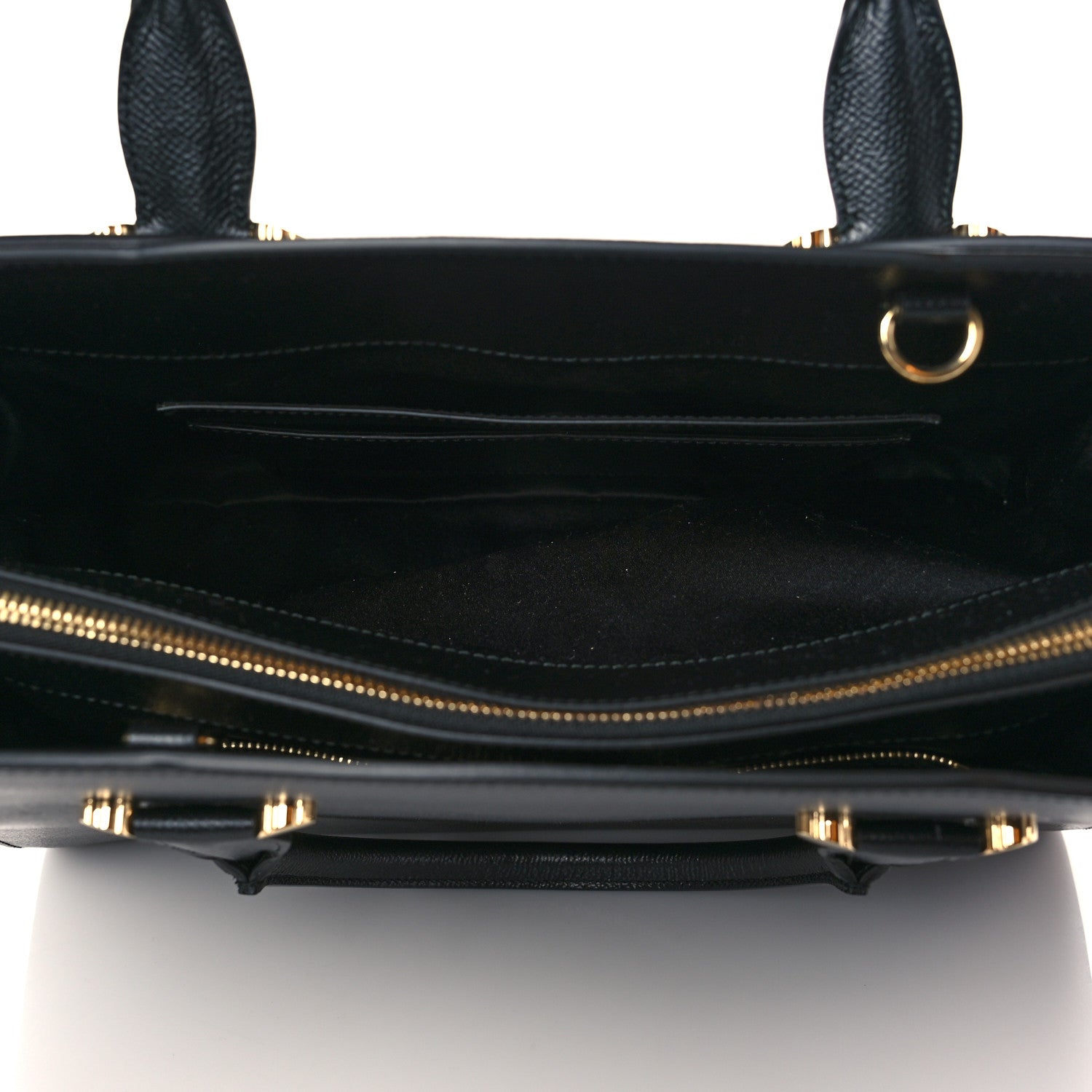 Salvatore Ferragamo Hammered Calfskin Today Satchel Black 5 of 10