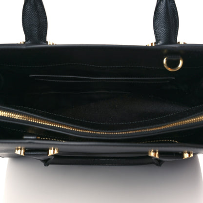 Salvatore Ferragamo Hammered Calfskin Today Satchel Black 5 of 10