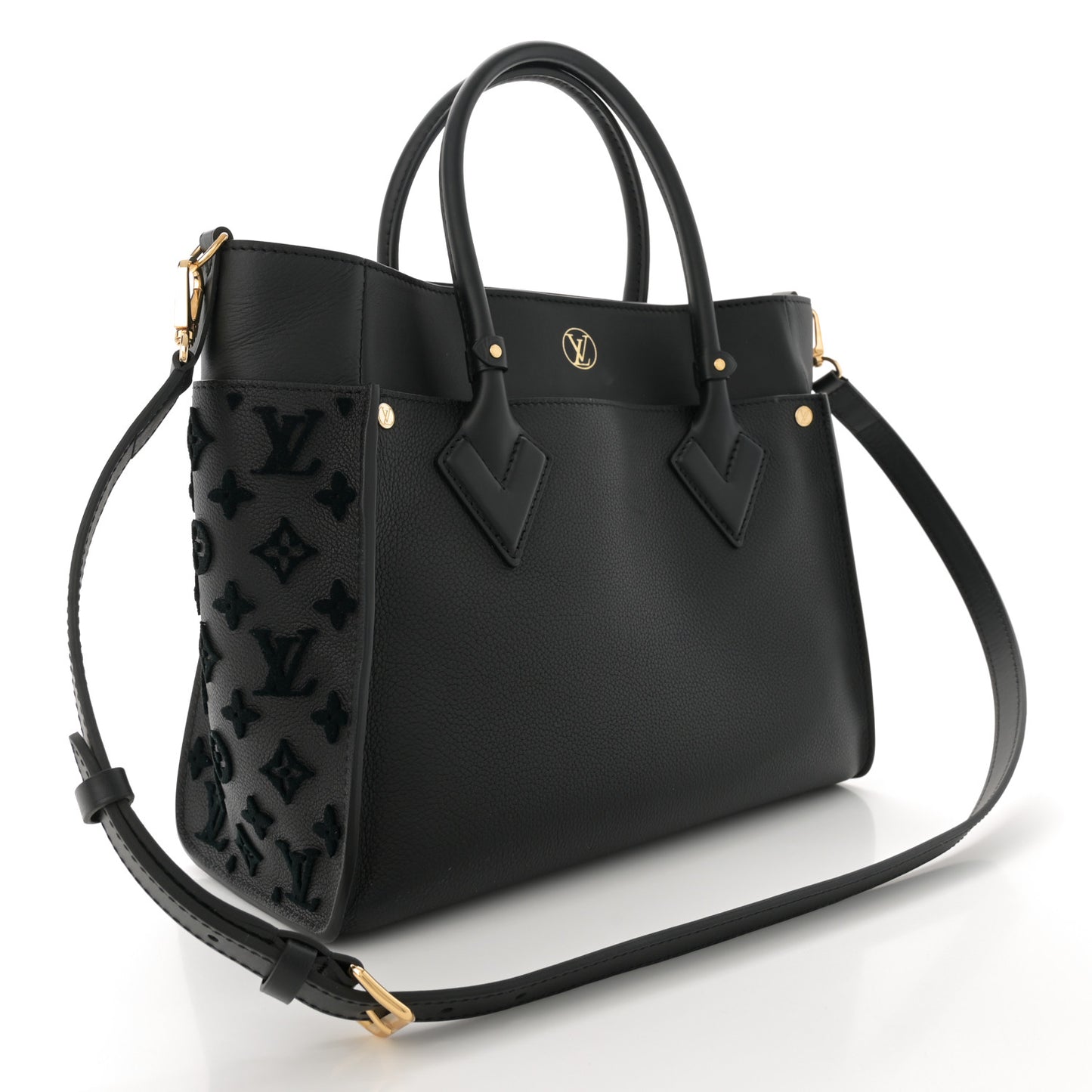 Calfskin Monogram Tufting On My Side Black