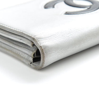 Chanel Lambskin Large CC Flap Wallet Silver 13 of 22