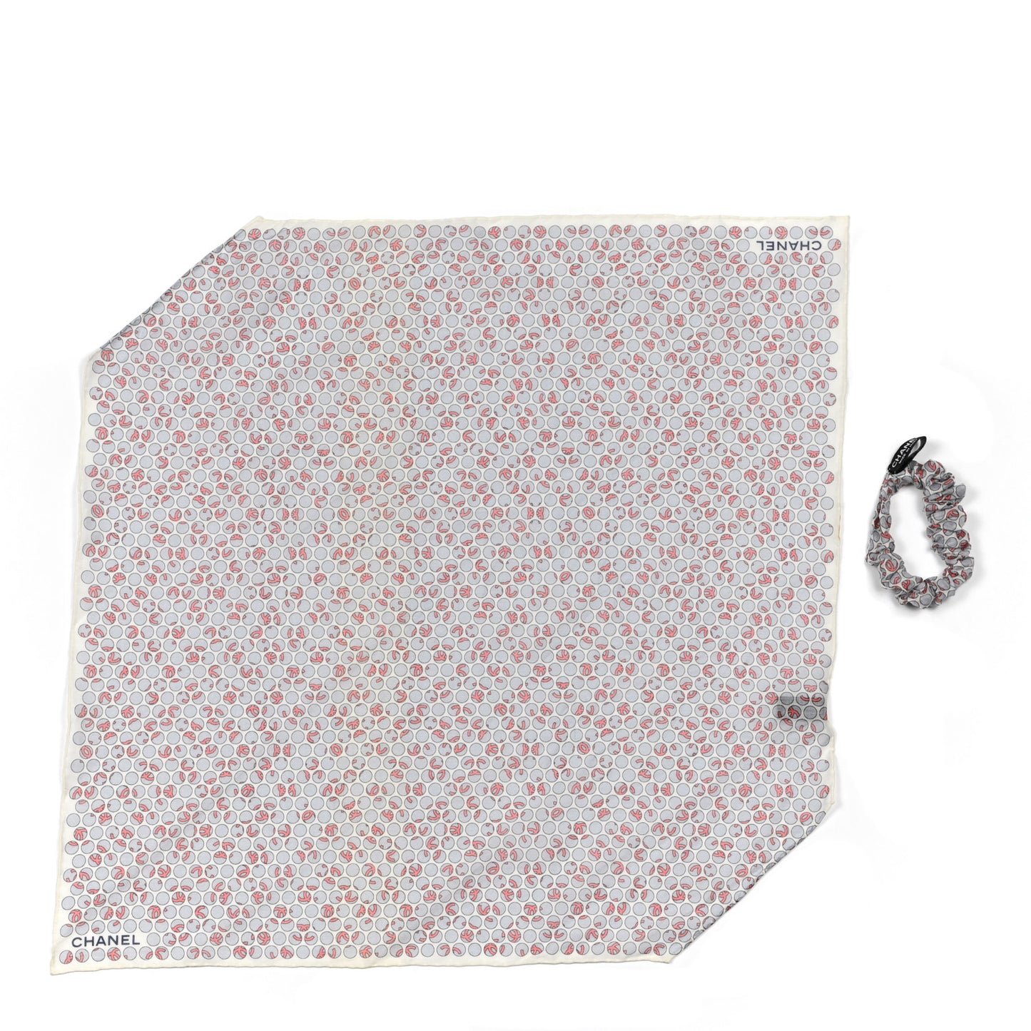 Cotton CC Twilly Hair Tie Grey Multicolor