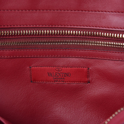 Valentino Garavani Vitello Macro Rockstud Runway Tote Scarlet 6 of 9