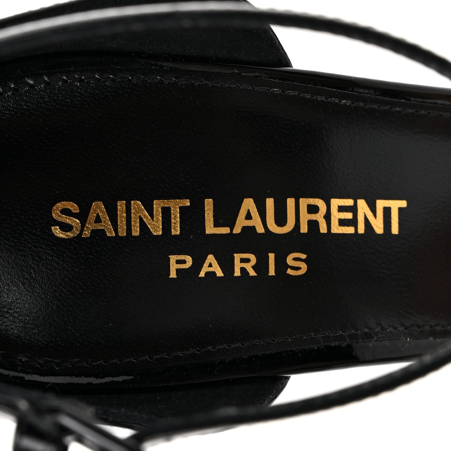 Patent Calfskin Opyum 85 Sandals 36 Black