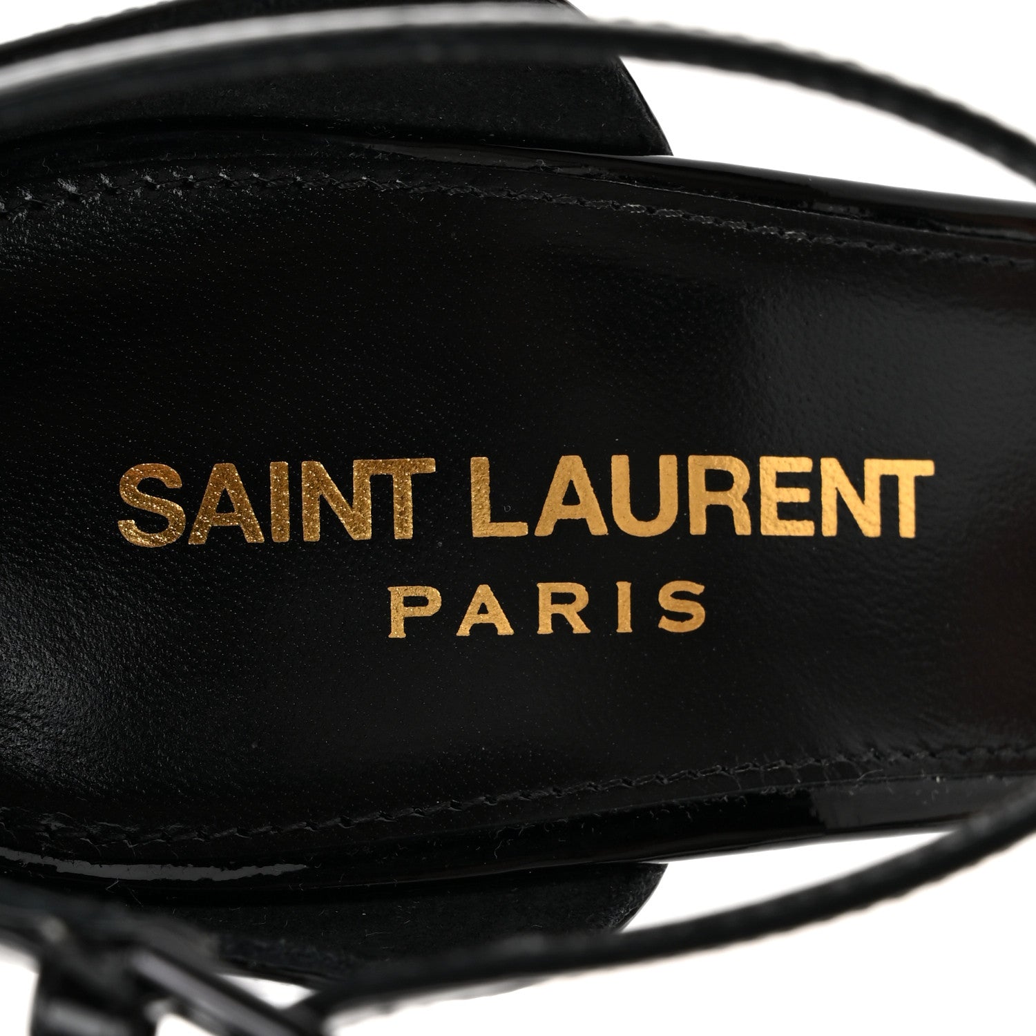 Saint Laurent Patent Calfskin Opyum 85 Sandals 36 Black 8 of 10