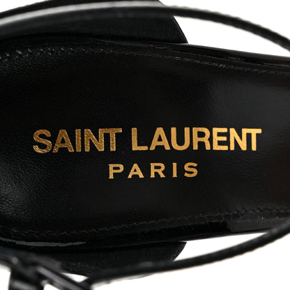 Saint Laurent Patent Calfskin Opyum 85 Sandals 36 Black 8 of 10
