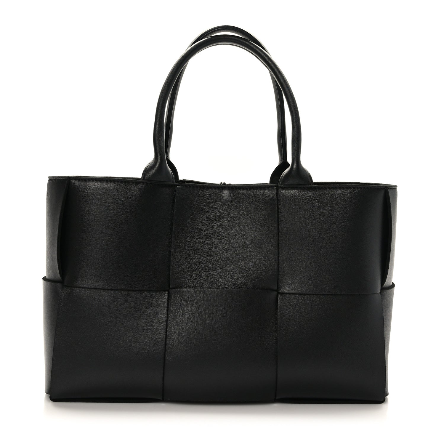 Nappa Maxi Intrecciato Arco Tote Black