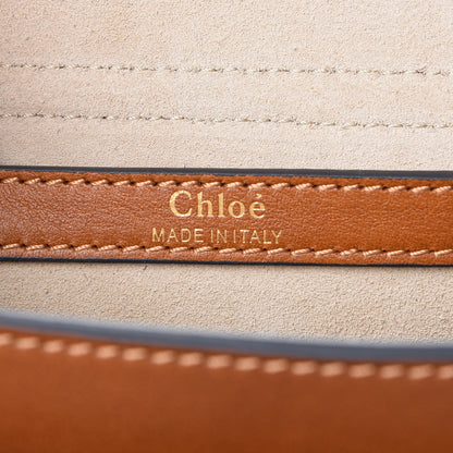 Chloe Calfskin Braided Medium Hudson Shoulder Bag Caramel 5 of 6