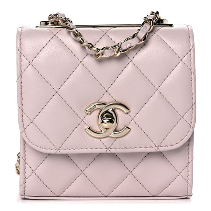 Chanel Lambskin Quilted Mini Trendy CC Clutch With Chain Light Purple 1 of 11