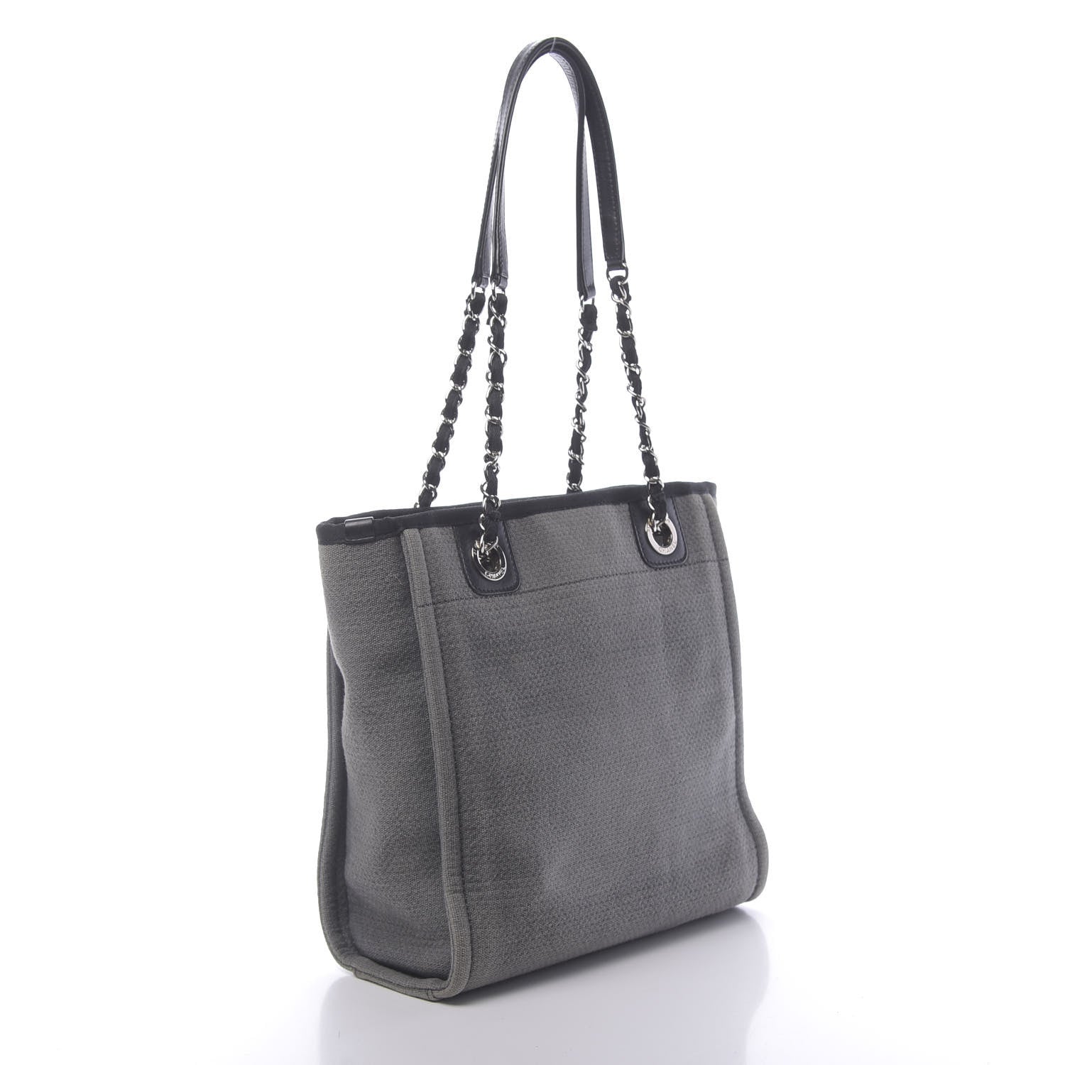 Chanel Canvas Mini Deauville Tote Grey 3 of 10