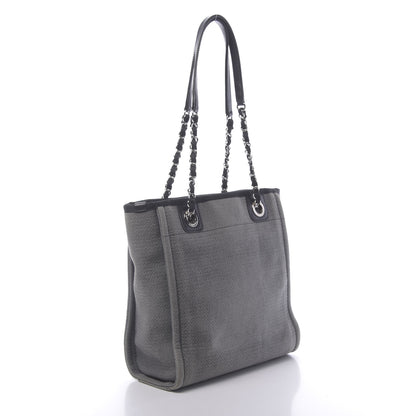Chanel Canvas Mini Deauville Tote Grey 3 of 10