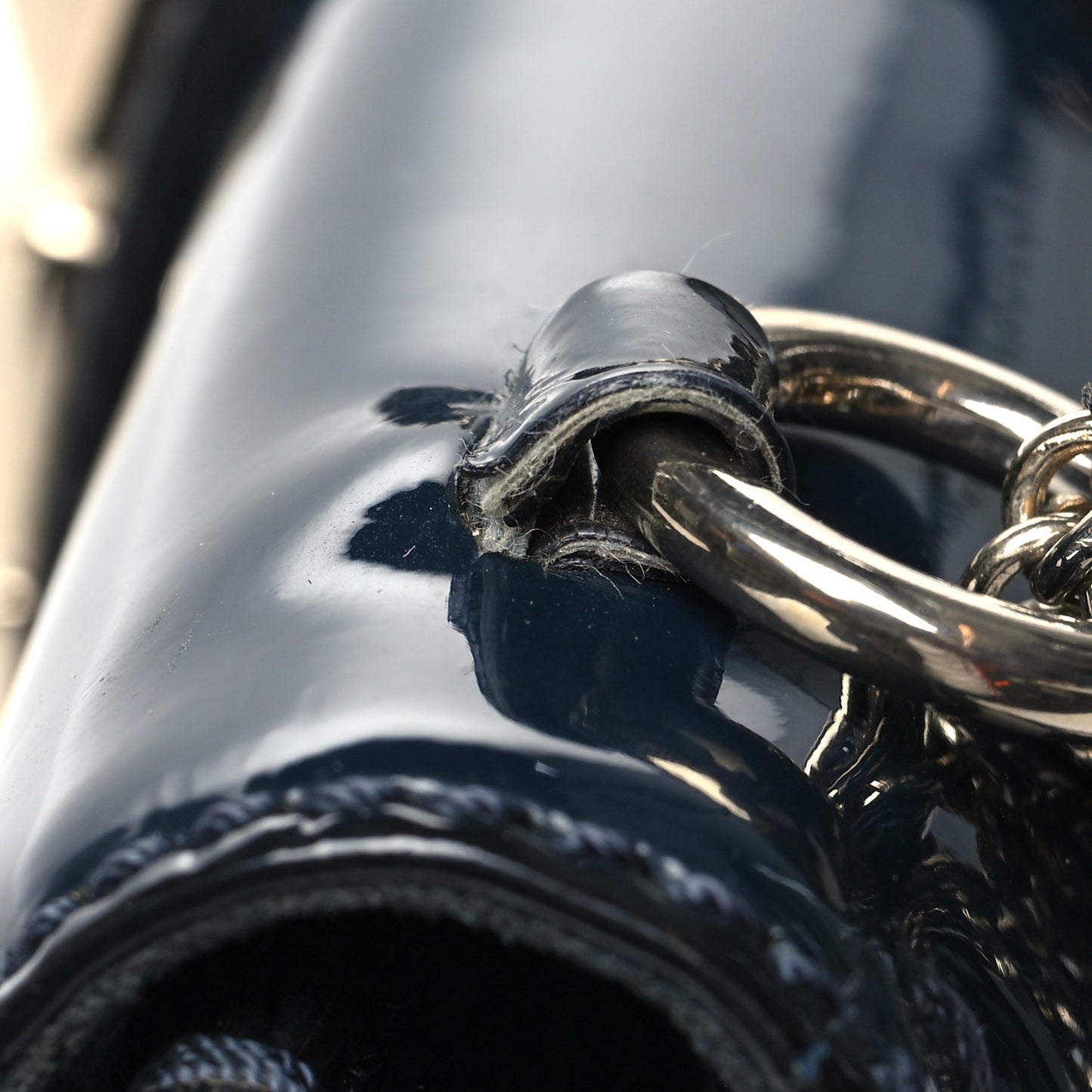 Patent Small Glam Lock Rockstud Flap Marine