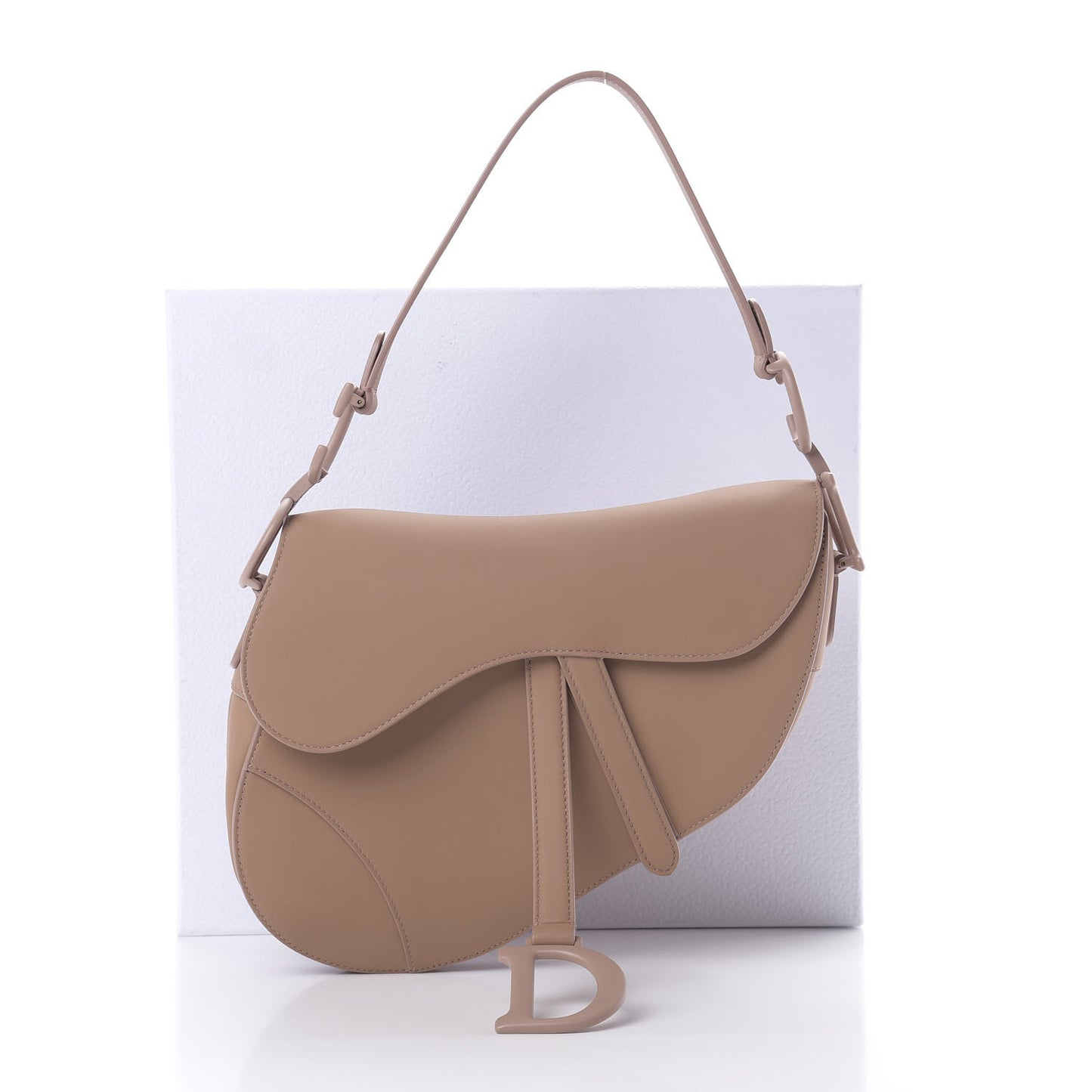 Ultra Matte Calfskin Saddle Bag Blush