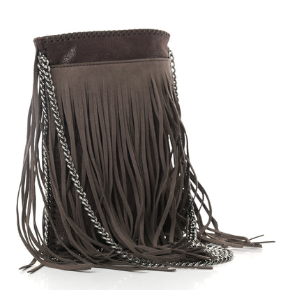 Stella McCartney Shaggy Deer Fringe Flat Crossbody Brown 2 of 8