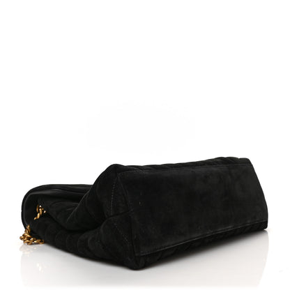 Saint Laurent Suede Y Quilted Monogram Medium Loulou Chain Satchel Black 4 of 8