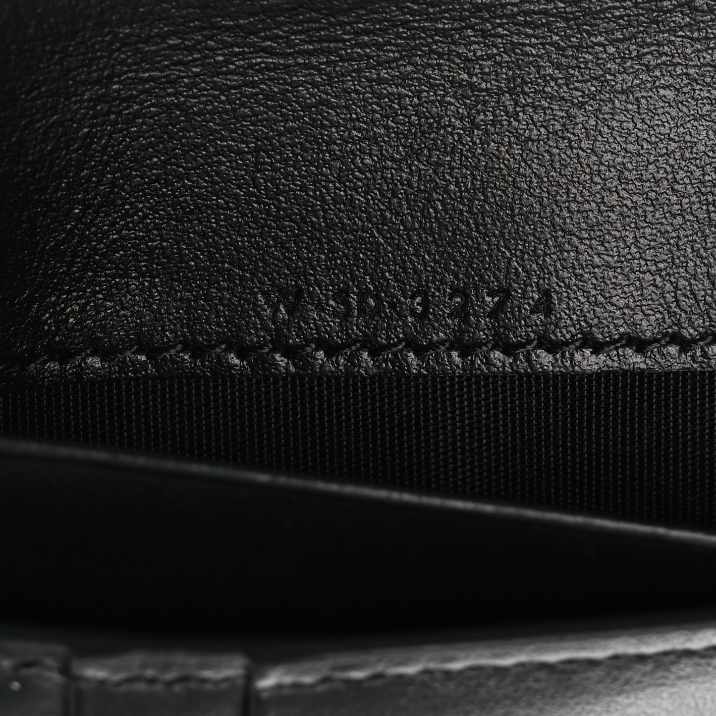 Satinated Calfskin 16 Card Holder With Flap Black