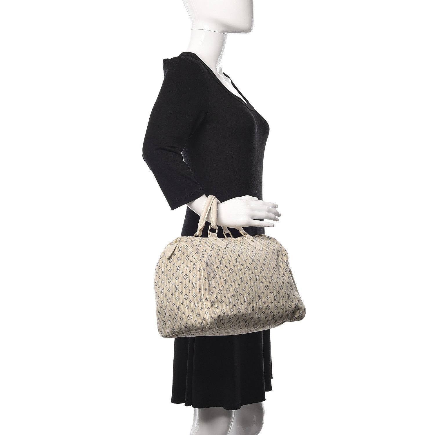 Louis Vuitton Mini Lin Croisette Speedy 30 Blue 2 of 9