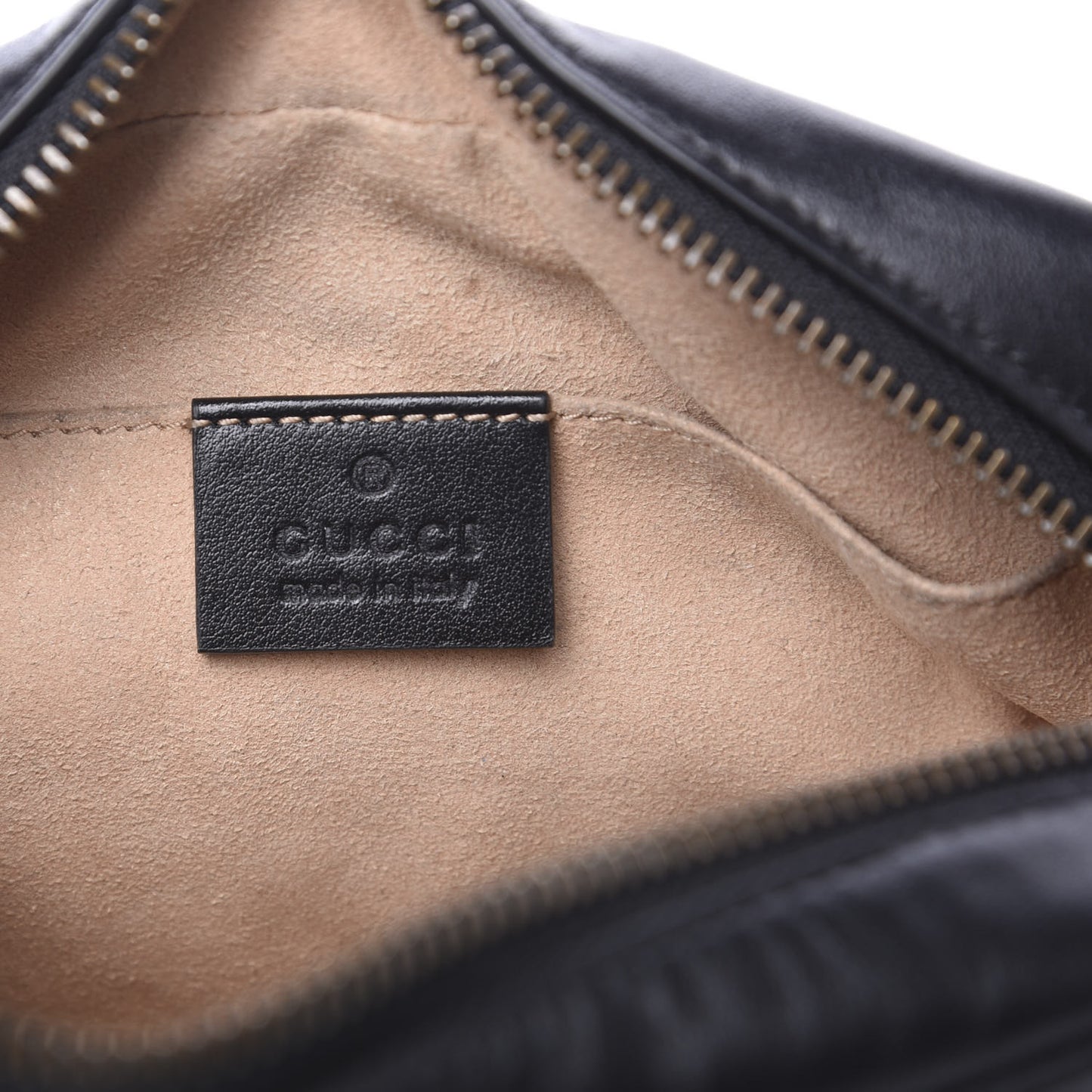 Calfskin Matelasse Mini GG Marmont Chain Shoulder Bag Black