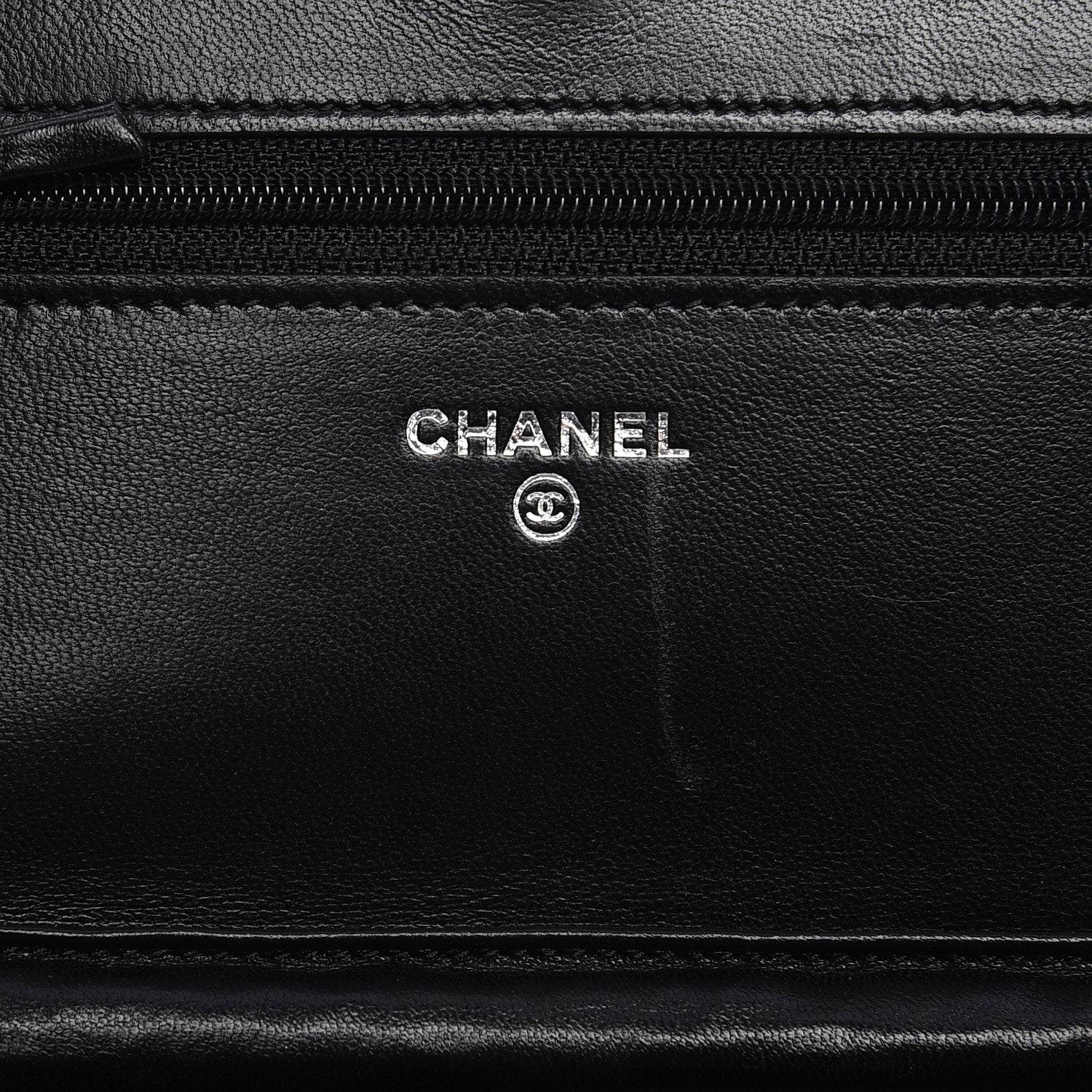 Chanel Lambskin Camellia Wallet on Chain WOC Black 6 of 9