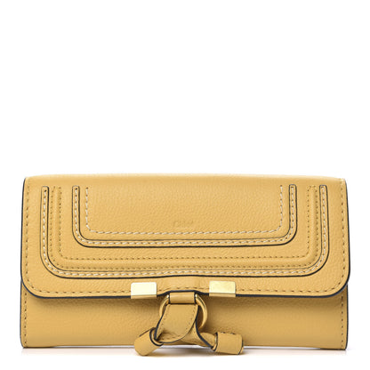 Chloe Calfskin Marcie Continental Flap Wallet Honey Gold 1 of 9