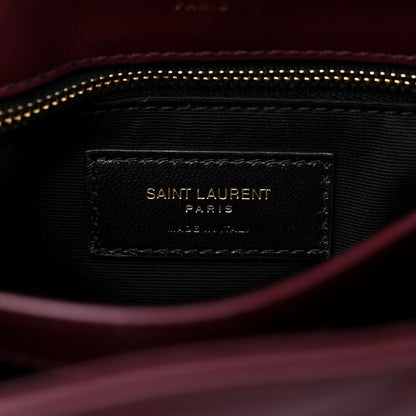 Saint Laurent Calfskin Y Quilted Monogram Toy Loulou Monogram Crossbody Bag Rouge Legion 7 of 9