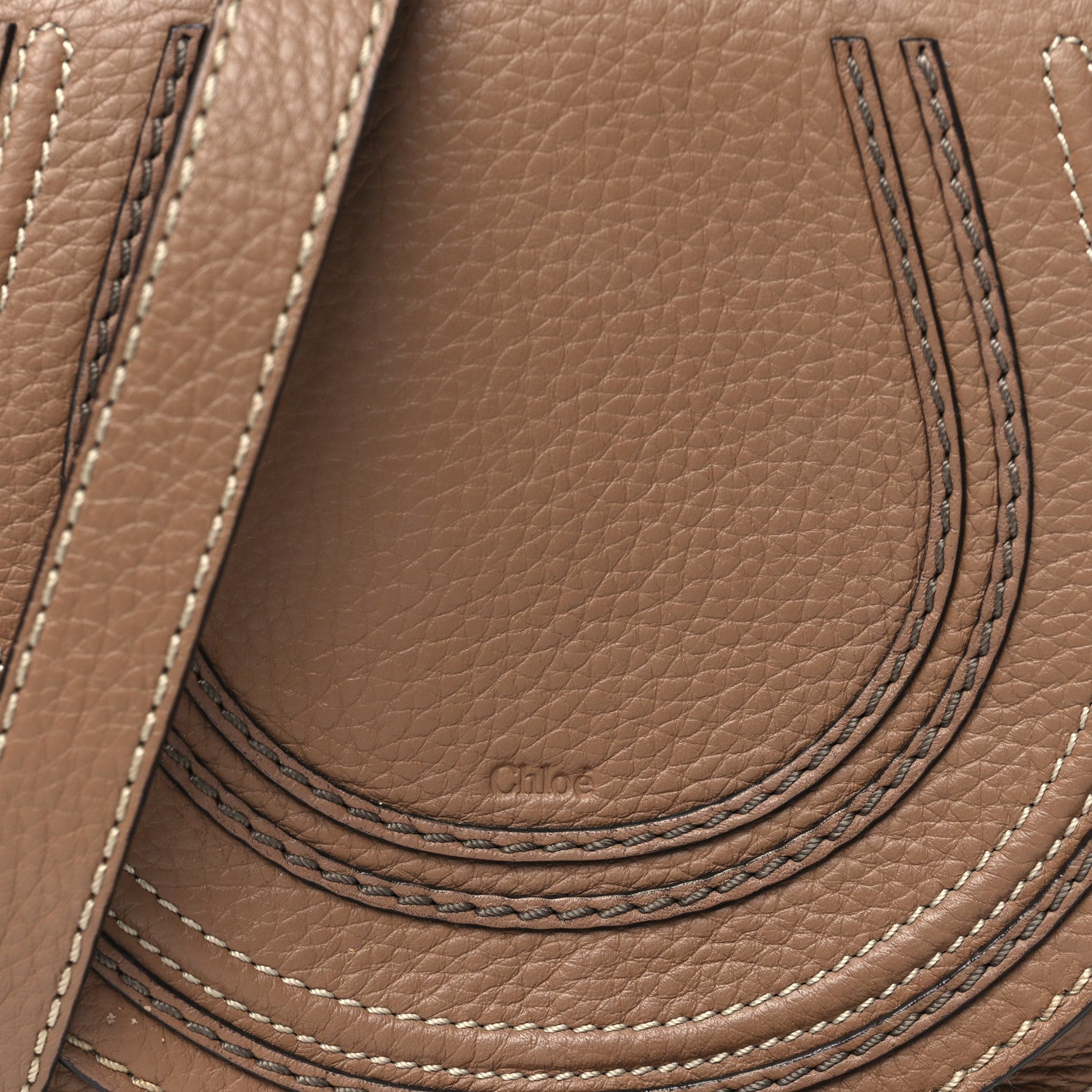 Chloe Grained Calfskin Small Marcie Saddle Bag Nut 9 of 15