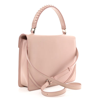 Alexander McQueen Calfskin Crystal Chain Flower Satchel Pink 3 of 12