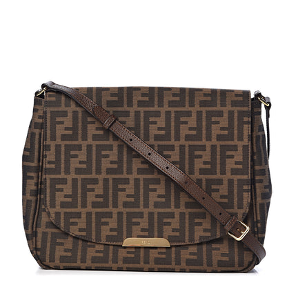 Fendi Zucca Vitello Artic Messenger Bag Tobacco Castagna 1 of 12
