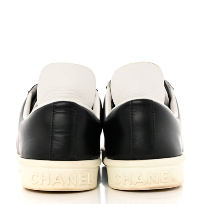 Chanel Calfskin CC Womens Sneakers 38.5 Black 12 of 13