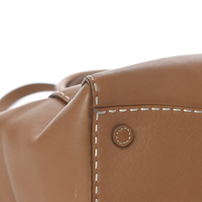 Prada City Calf Small Hand Stitched Galleria Double Zip Tote Caramel 12 of 16