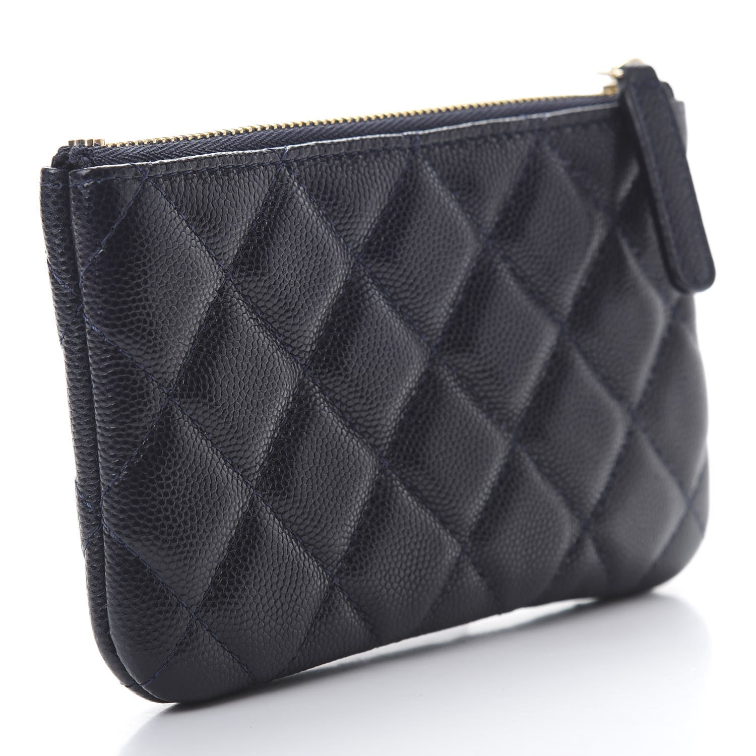 Chanel Caviar Quilted Small Cosmetic Case Navy Blue 3 of 8