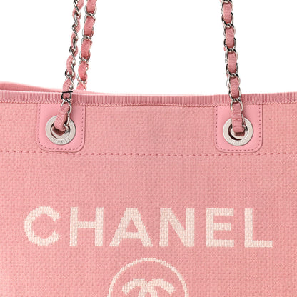 Chanel Mixed Fibers Small Deauville Tote Pink 10 of 10