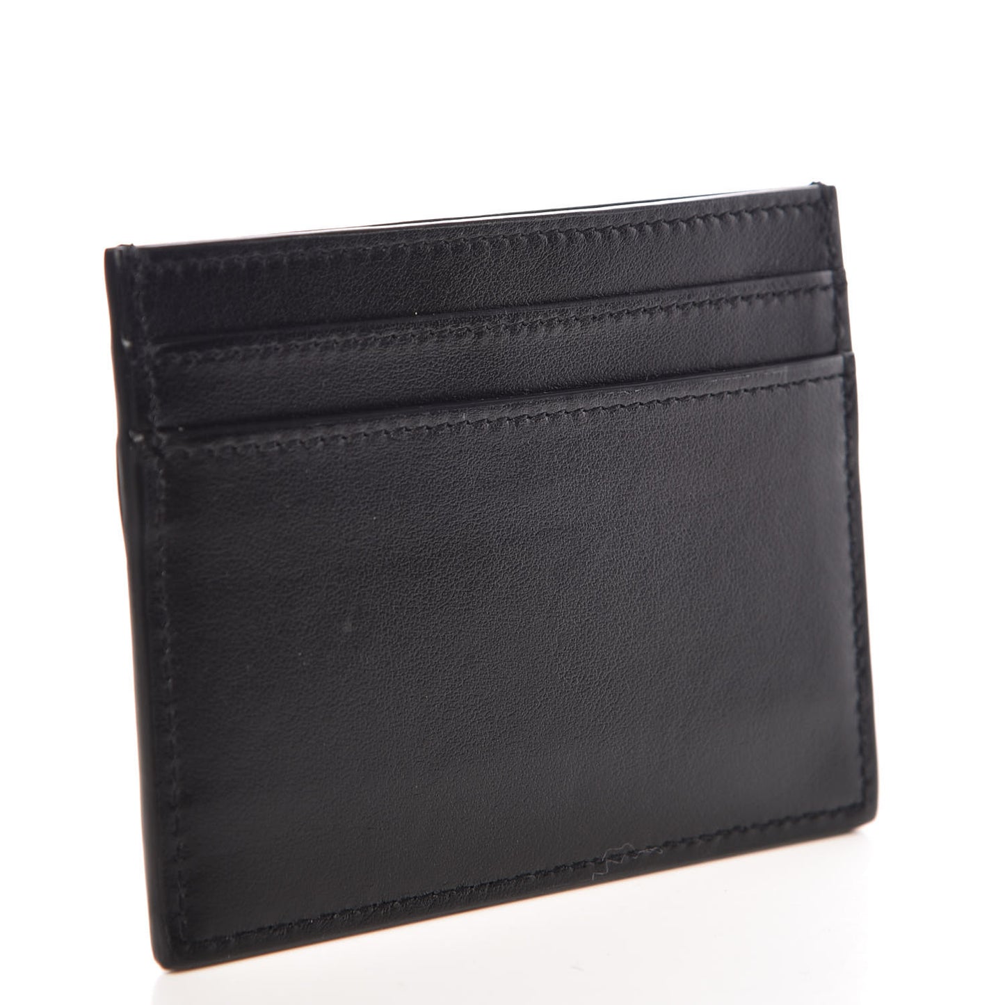 Calfskin Plate Card Case Black