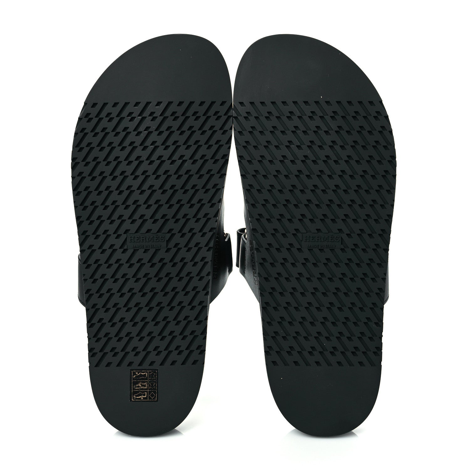 Hermes Calfskin Womens Chypre Sandals 42 Black 5 of 9