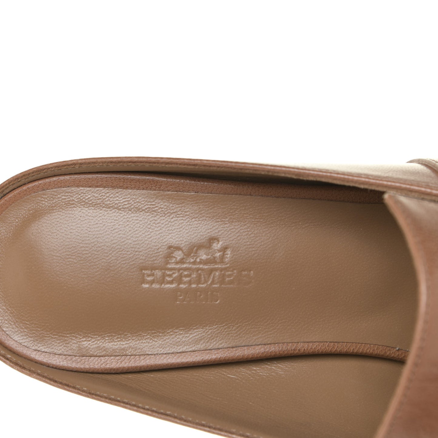 Goatskin Blossom Mules 39 Marron Havane