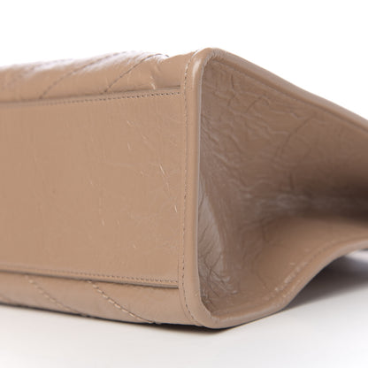 Saint Laurent Crinkled Calfskin Matelasse Monogram Niki Shoulder Bag Light Taupe 7 of 8