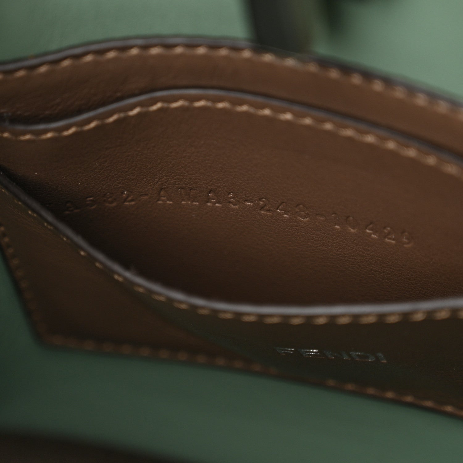 Fendi Cuoio Romano Vitello Cover Bi-Color Peekaboo I See U X Cross Satchel Green Island Maya 8 of 11