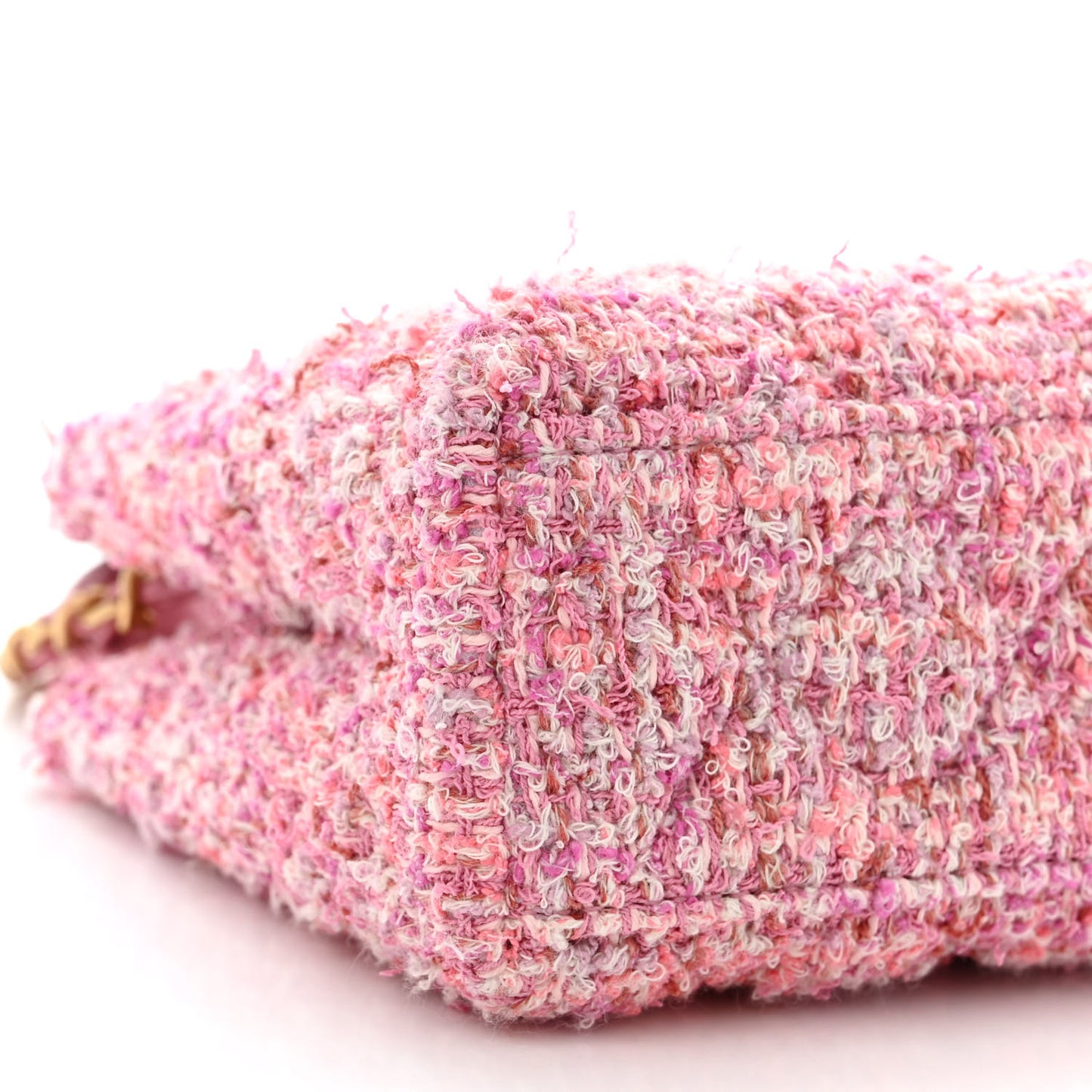 Tweed Quilted Nano Kelly Shopper Pink