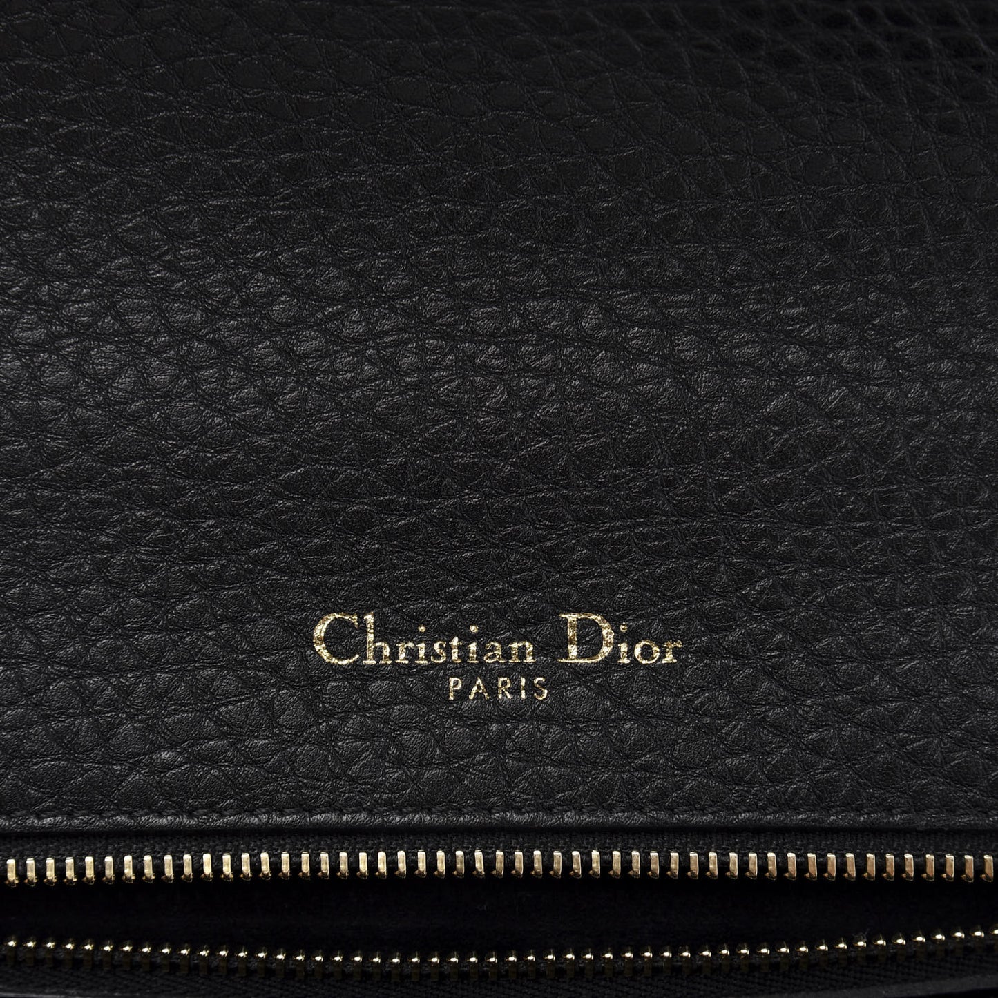 Grained Calfskin Medium Diorama Flap Bag Black